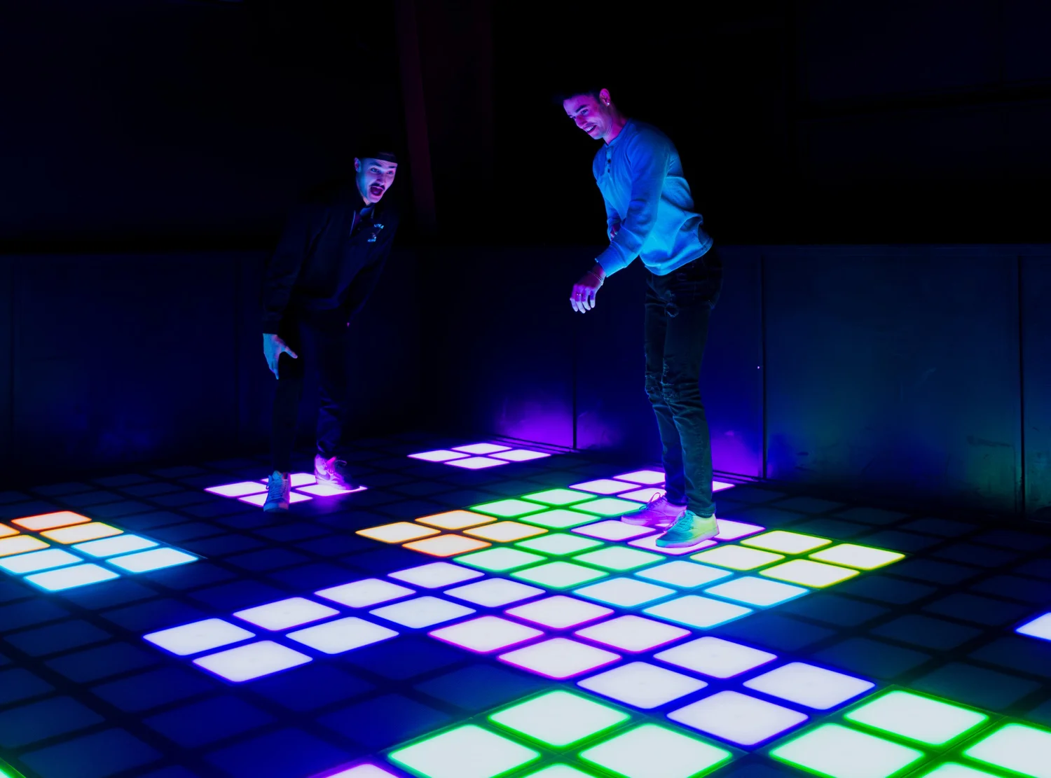 Plancher de jeu Pixel illuminé