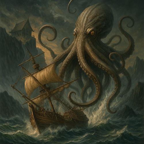 a norse ship been attacked by a kraken