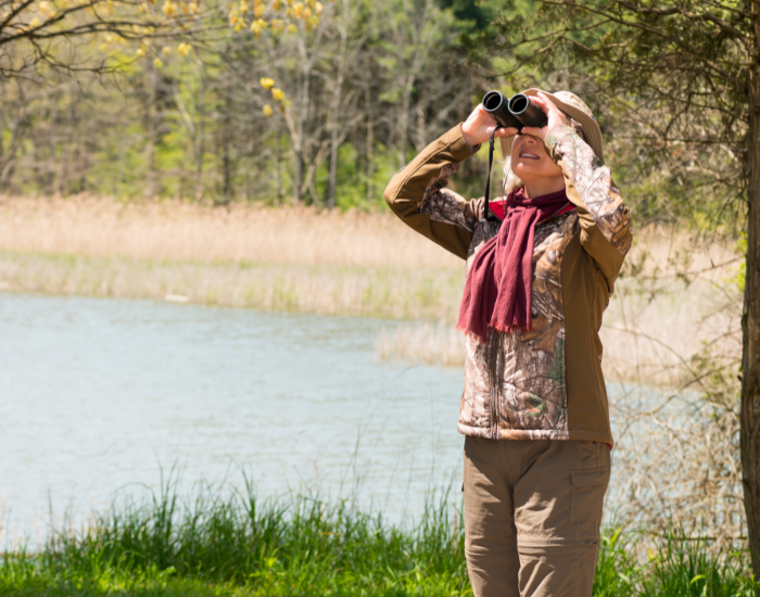 Getty Images woman birder looking