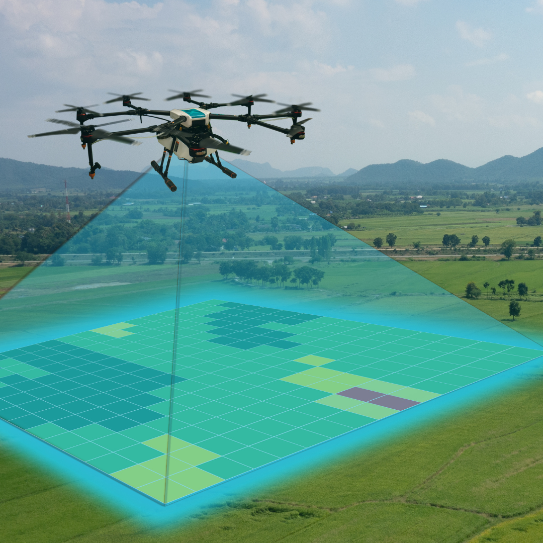 Drone mapping the ground