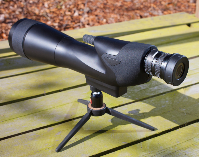 Getty Images a Professional-Grade Spotting Scope on a wooden soil