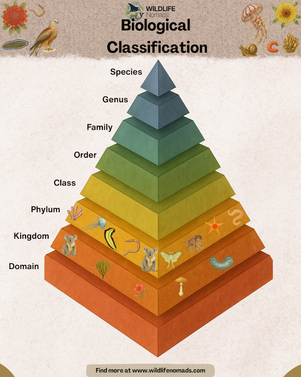 Infogrpahic showing the biological classification