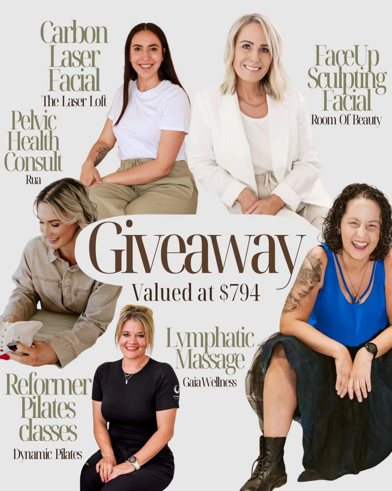 WIN WIN WIN ✨ An epic Skin &amp; Wellness giveaway for one lucky winner valued at $794 ✨

💗How to enter:
Follow us @the_laserloft @ruapelvichealth @gaiawellnessandrecoverynz @roomofbeautypalmsprings @dynamicpilatesnz 
Like this post
Tag a friend in 