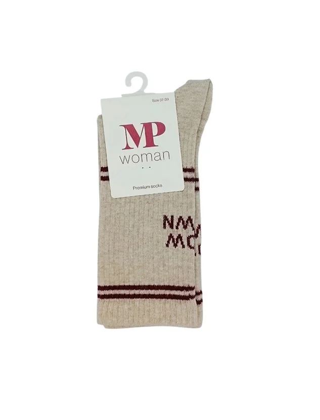 MP Denmark kous beige - bordeaux 'Slow Down'