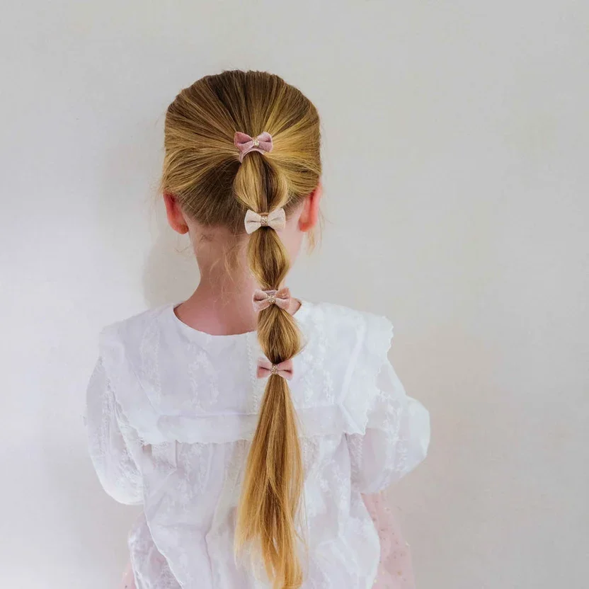 Mimi & Lula mini haarrekken strikjes velvet