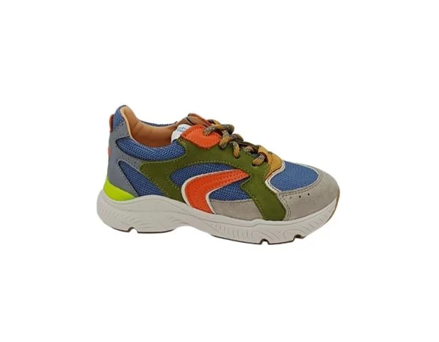 Ocra runner kobaltblauw kakhi grijs