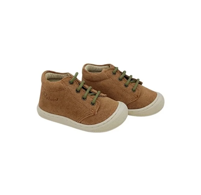 Naturino cocoon bruin suède - veter kakhi