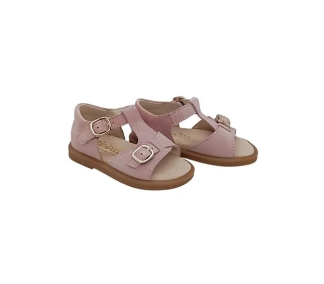 Beberlis sandaal oudroze suède