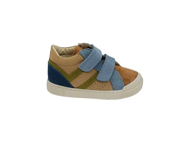 Falcotto sneaker beige bruin velcro jeans