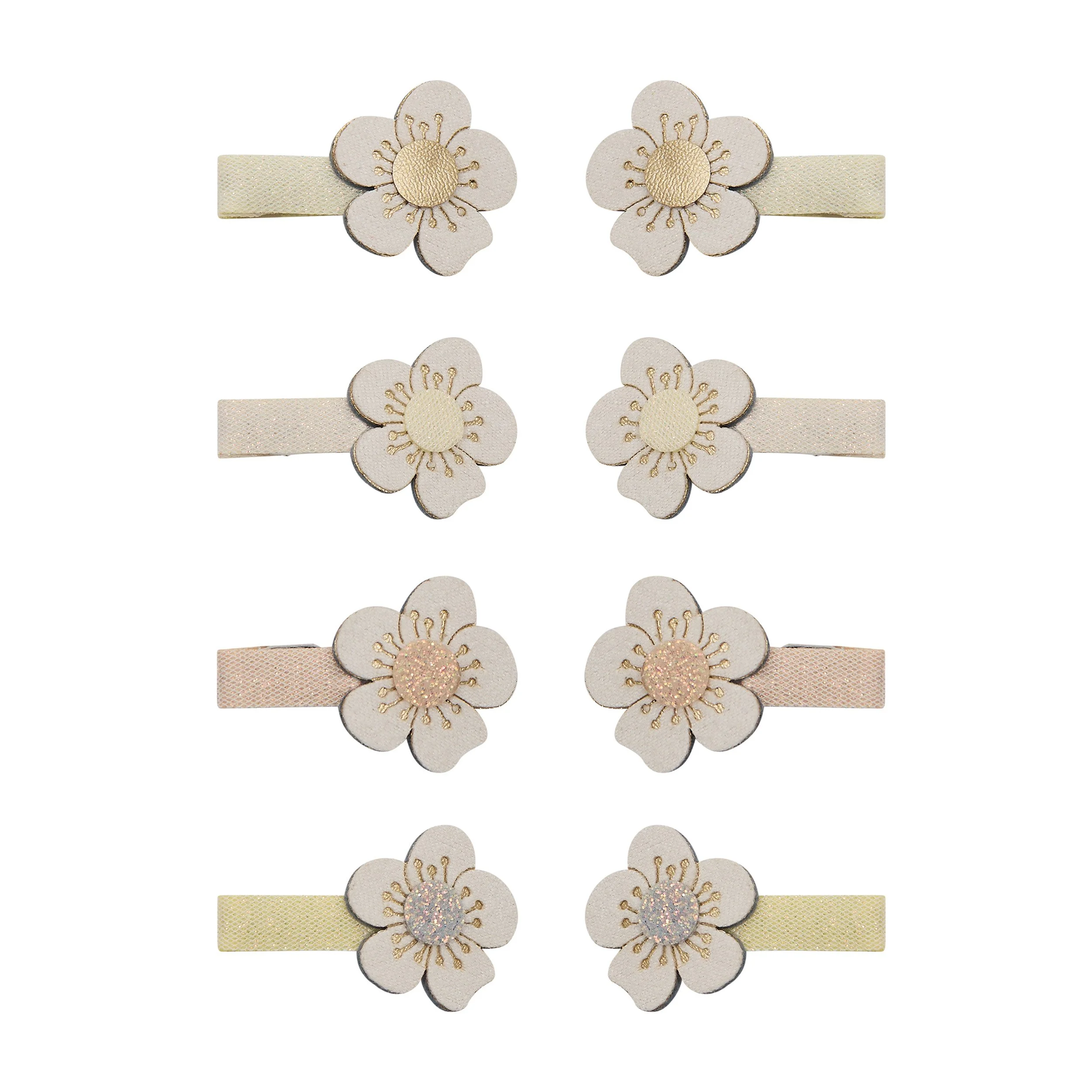 Mimi & Lula mini clips bloemen beige