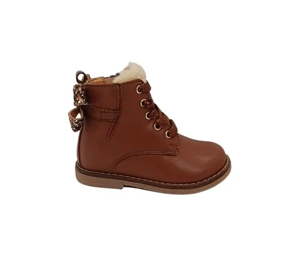 Romagnoli veterlaars cognac strik hiel
