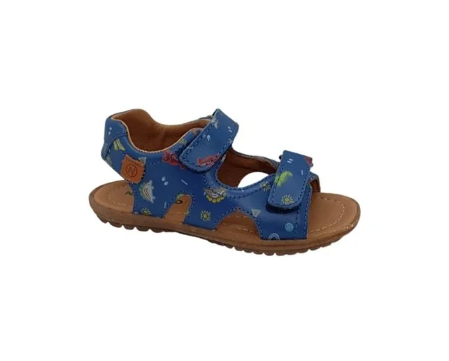 Naturino sandaal velcro - blauw dinoprint