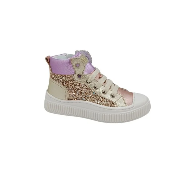 Beberlis sneaker goud glitter - rosé metallic