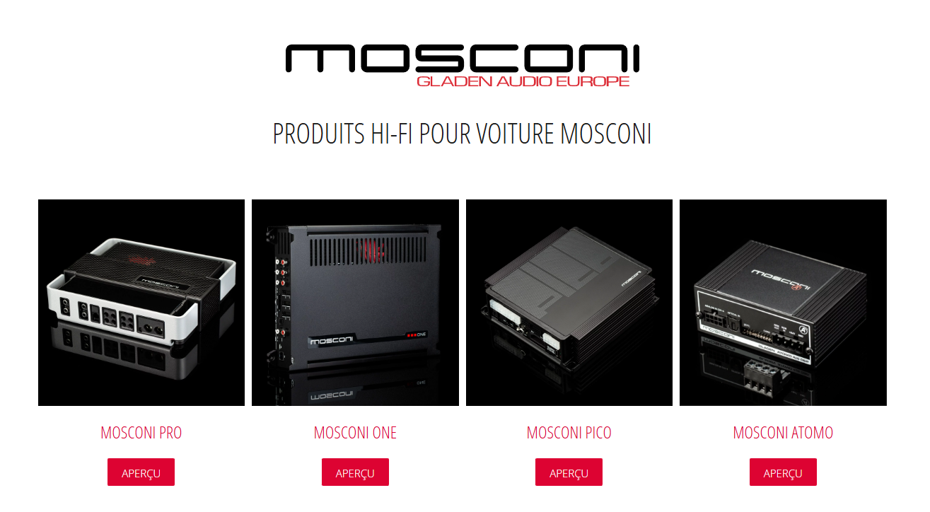 mosconi / amplificateru et dsp