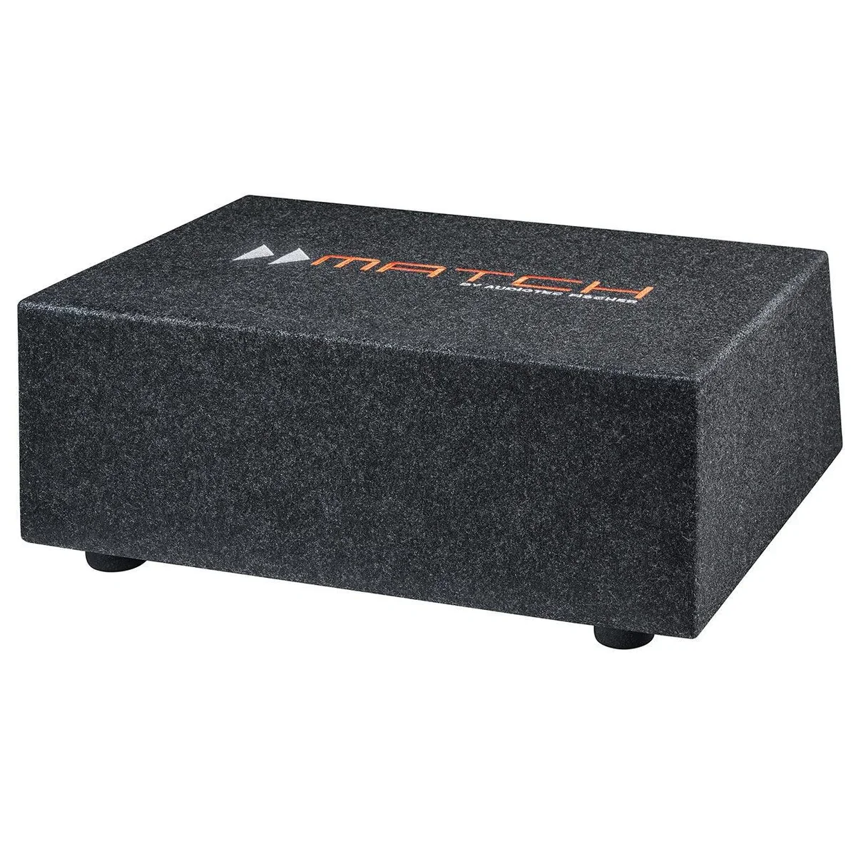 Un petit appareil noir en forme de boîte avec des pieds, utilisé pour faire des exercices de musculation par percussion.