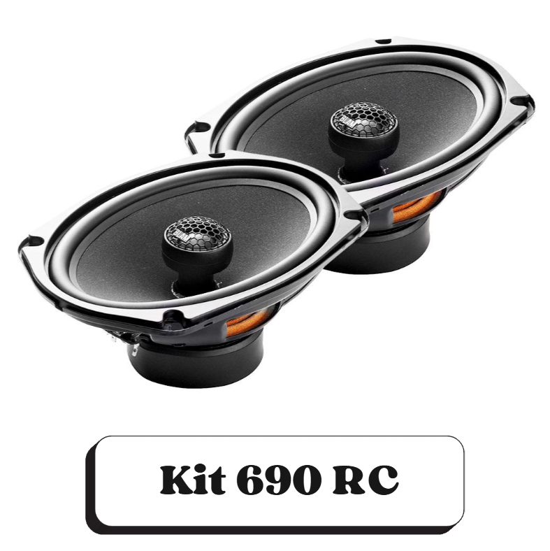 Deux haut-parleurs de voiture, modèle Kit 690 RC.