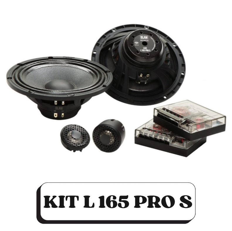 Ensemble de haut-parleurs et composants audio pour voiture, avec une boîte de relais, kit L 165 PRO S en dessous.