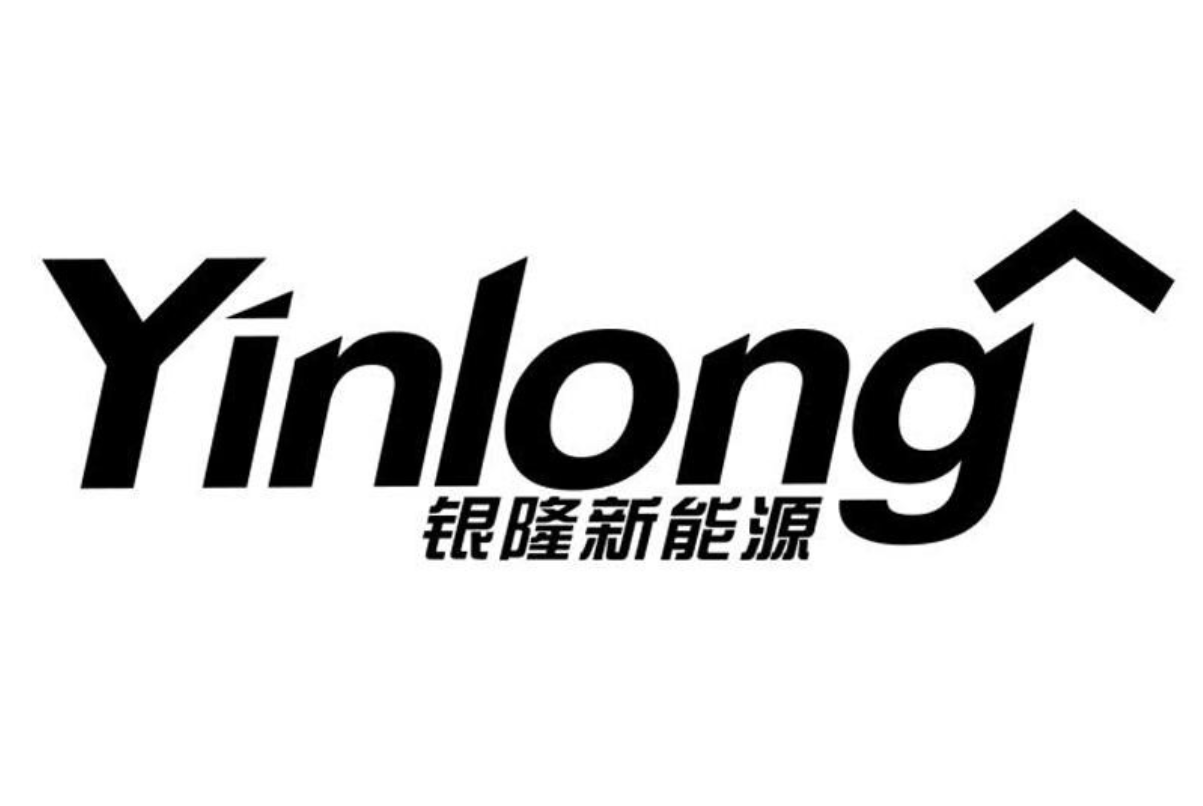 Logo en noir avec le mot 'Yinlong' en lettres épaisses, avec un accent au-dessus du 'n' et une flèche pointant vers le haut, accompagnée de texte en chinois en dessous.