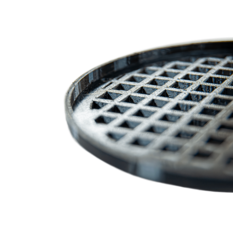 grille haut parleurs 16cm / 165mm / 6.5" artisanal impression 3D petg noir pailleté VL CAR AUDIO GR16