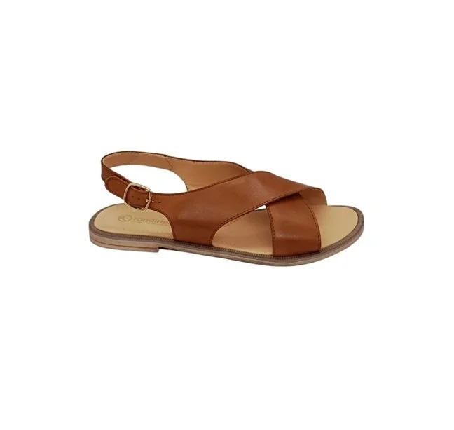 Rondinella sandaal kruisband cognac