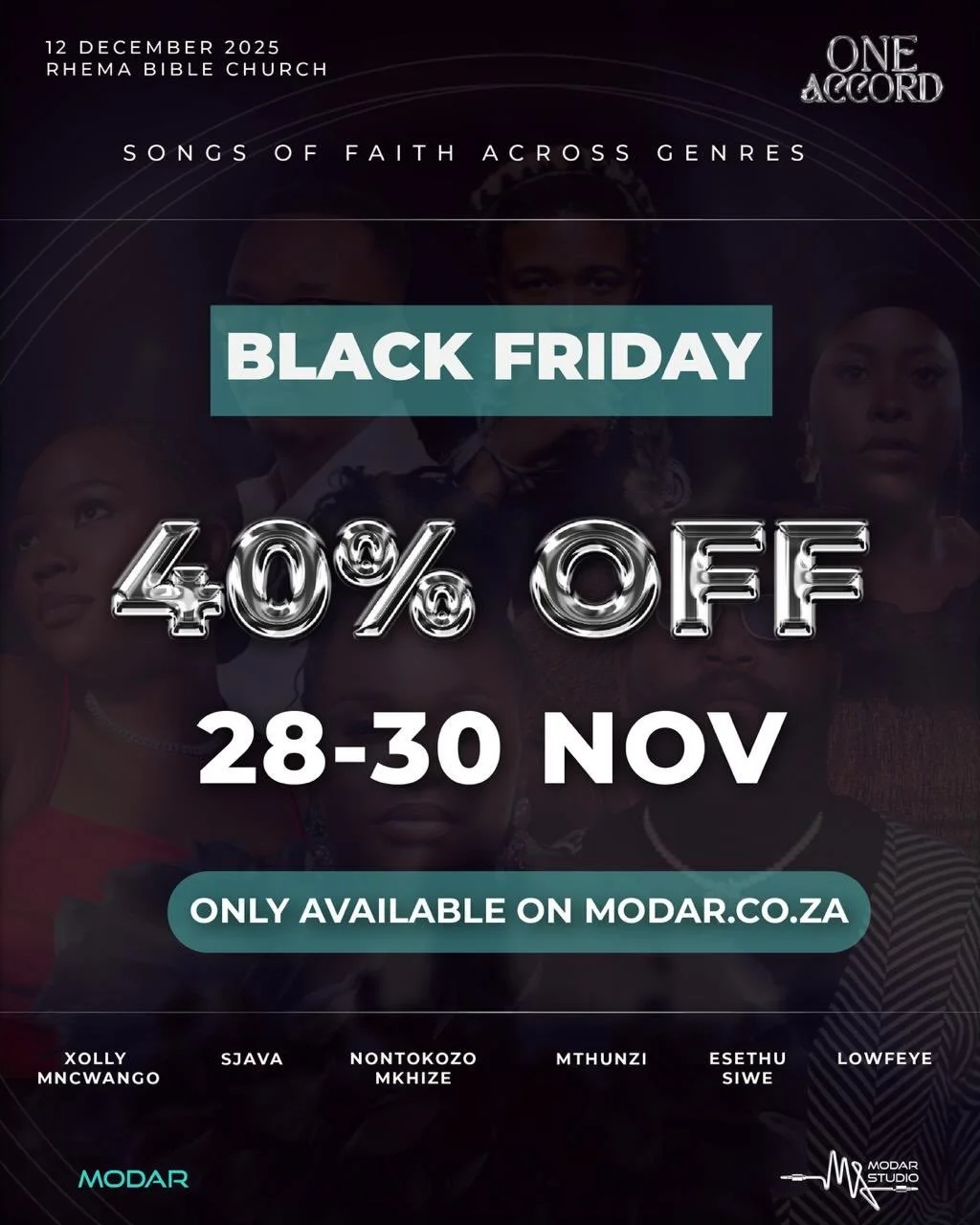 ONE ACCORD BLACK FRIDAY SALE STARTING THIS FRIDAY! 🤩🙌🏽

That&rsquo;s right! One Accord Black Friday special is happening this weekend and tickets are 40% off on selected blocks! Listen, we love a good deal and this is a pretty good one! 

Swipe le