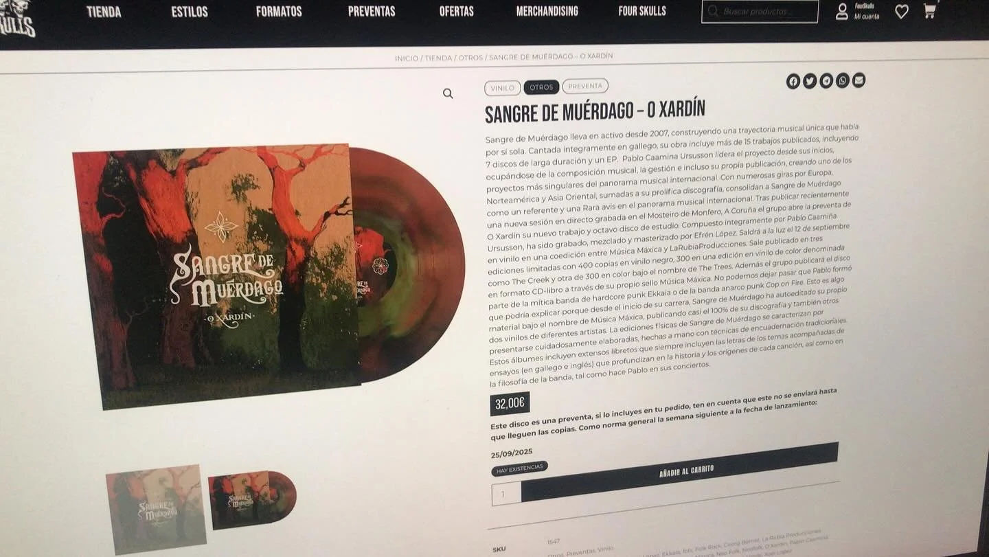 Sangre de Mu&eacute;rdago 

Ay mam&aacute;! Sangre de Mu&eacute;rdago. Su octavo larga duraci&oacute;n editado por LaRubiaProducciones. Todav&iacute;a no nos lo creemos. Pero as&iacute; es. Milgraci&ntilde;as Pablo por confiar en nosotras. ❤️

As Man