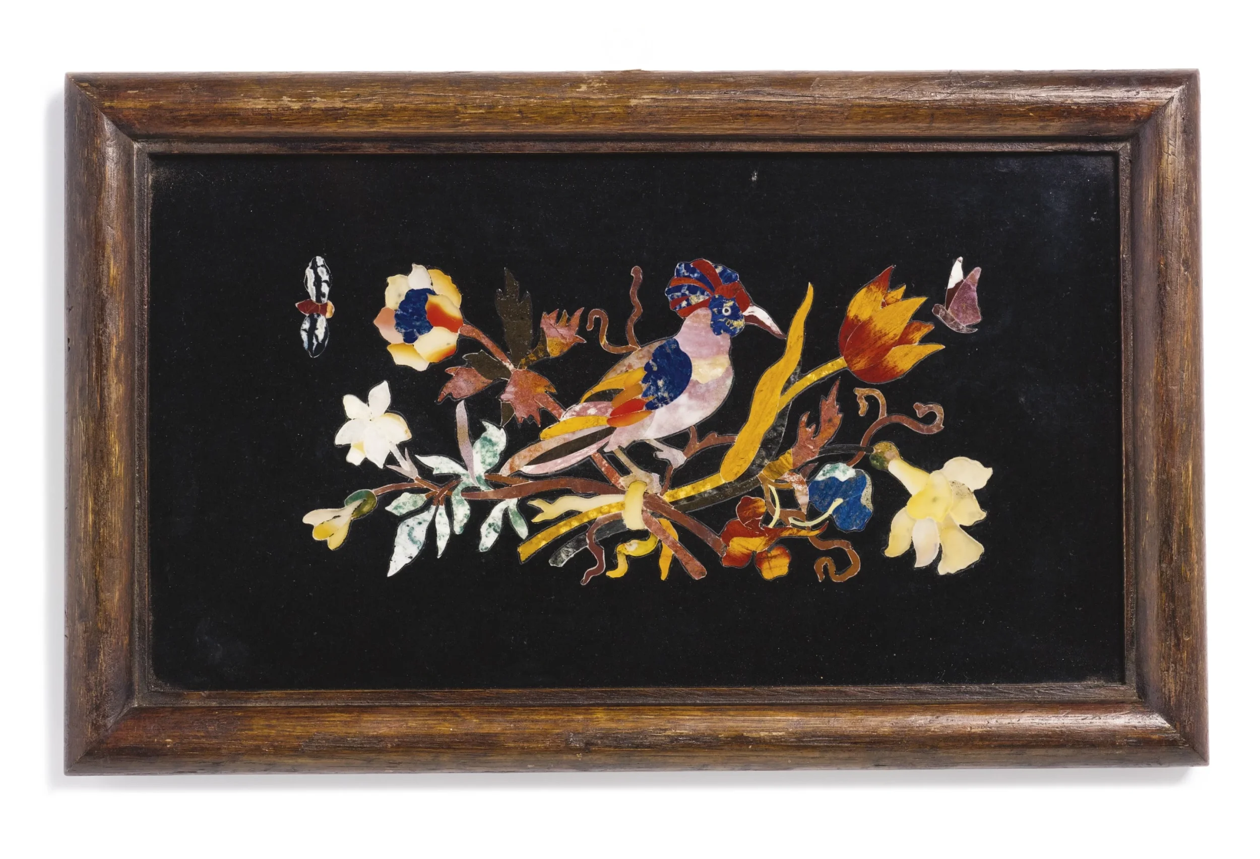 A Set of Four Italian baroque Style Pietra Dura Panels