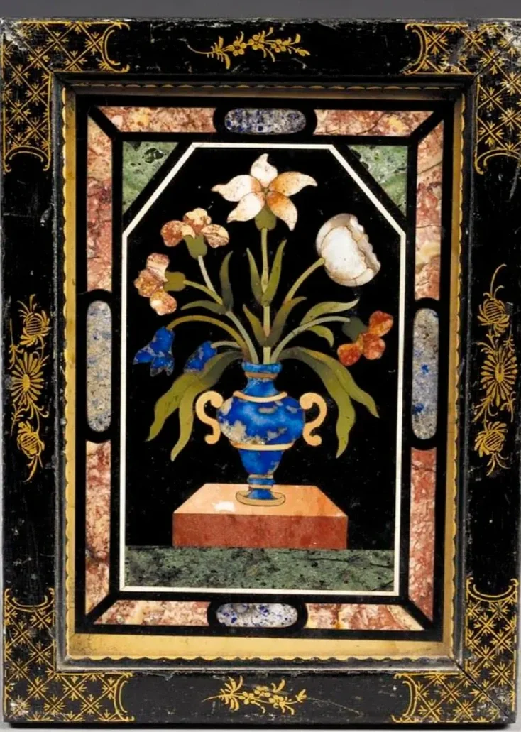An Italian Pietra Dura plaque Florentine, 17th century