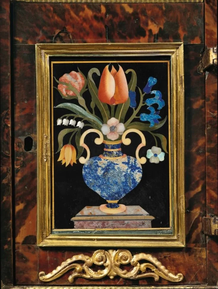 A SOUTH GERMAN GILT-BRONZE AND PIETRA DURA-MOUNTED TORTOISESHELL, MARQUETRY AND PARCEL-GILT CABINET, AUGSBURG, CIRCA 1650-1680, THE PIETRA DURA PLAQUES ATTRIBUTED TO THE GRAND DUCAL WORKSHOPS _ Christie's.jpeg