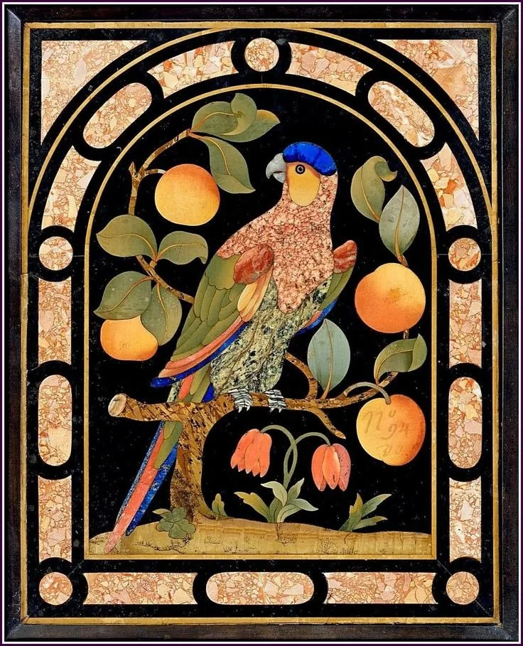 Set of Three 17th Century Framed Pietra Dura Panels.jpeg