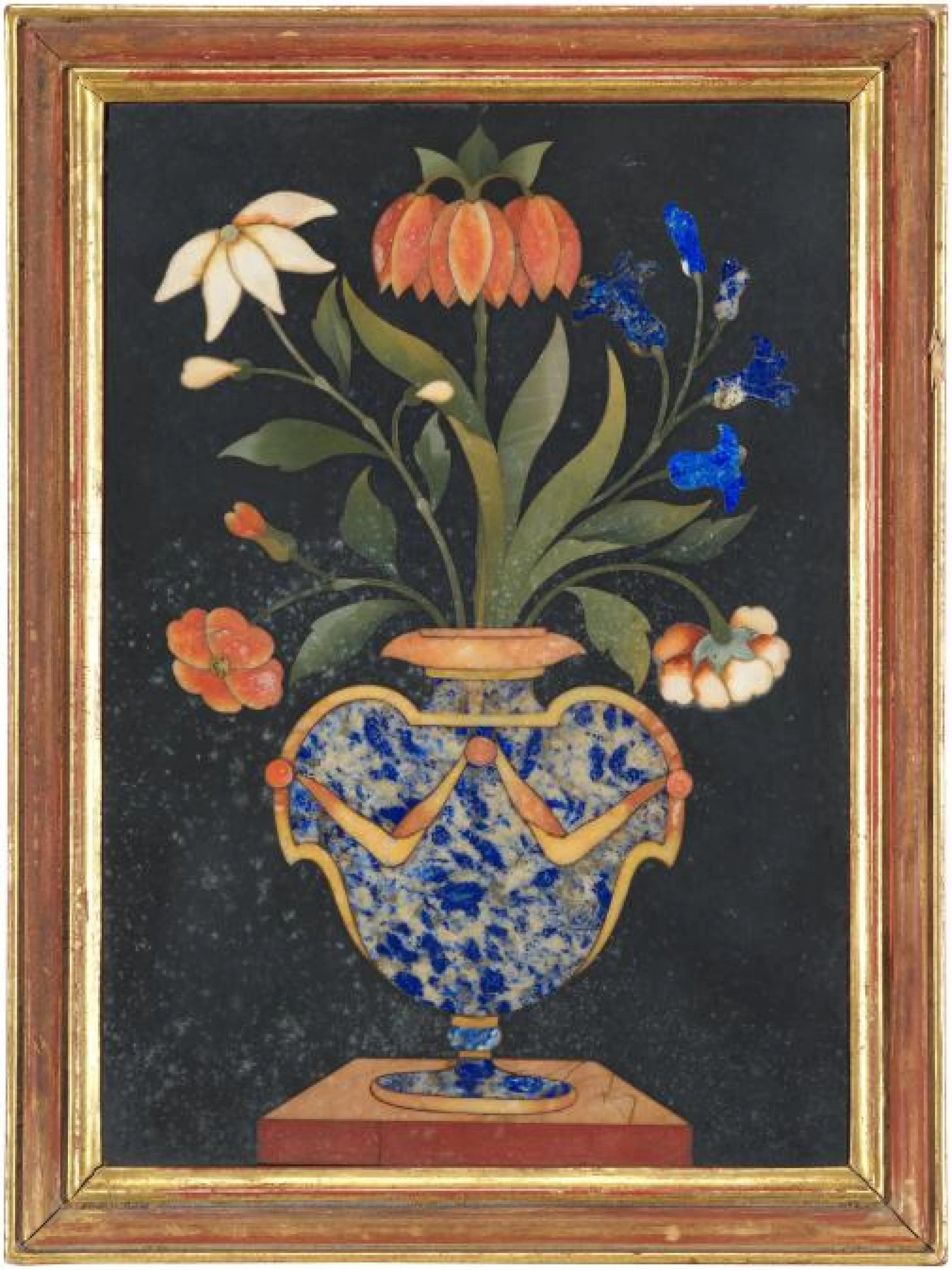 An Italian pietra dura plaque, Florence, 18th century