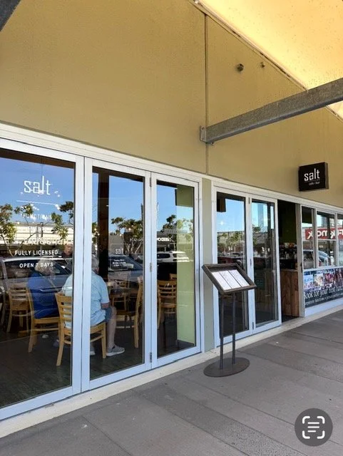 Outside view of Salt Cafe Bar at Brickworks in Southport, Gold Coast.