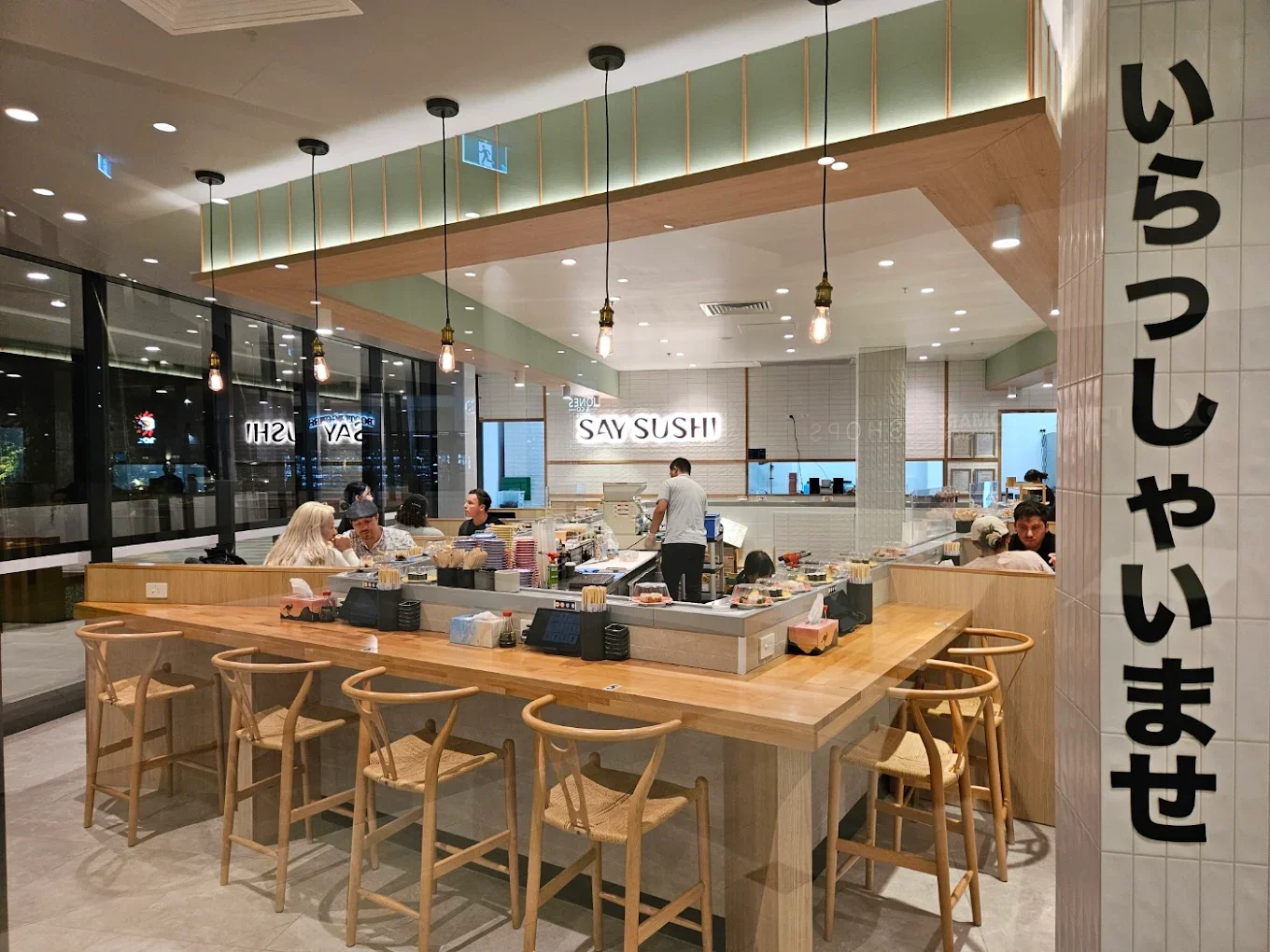 Say Sushi restaurant, light and bright, new and modern.