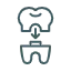 Dental crowns bridges and veneers icon