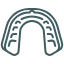Night guard and snore guard icon