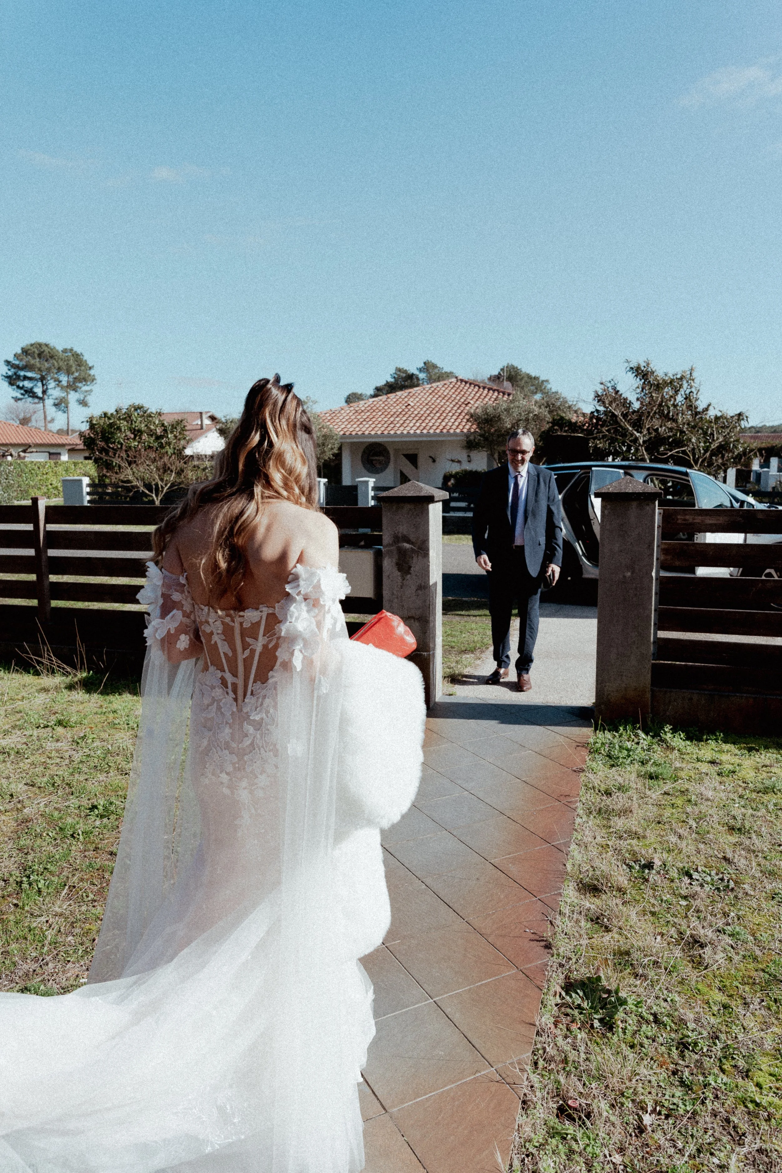 Mariée rejoint son papa à capbreton