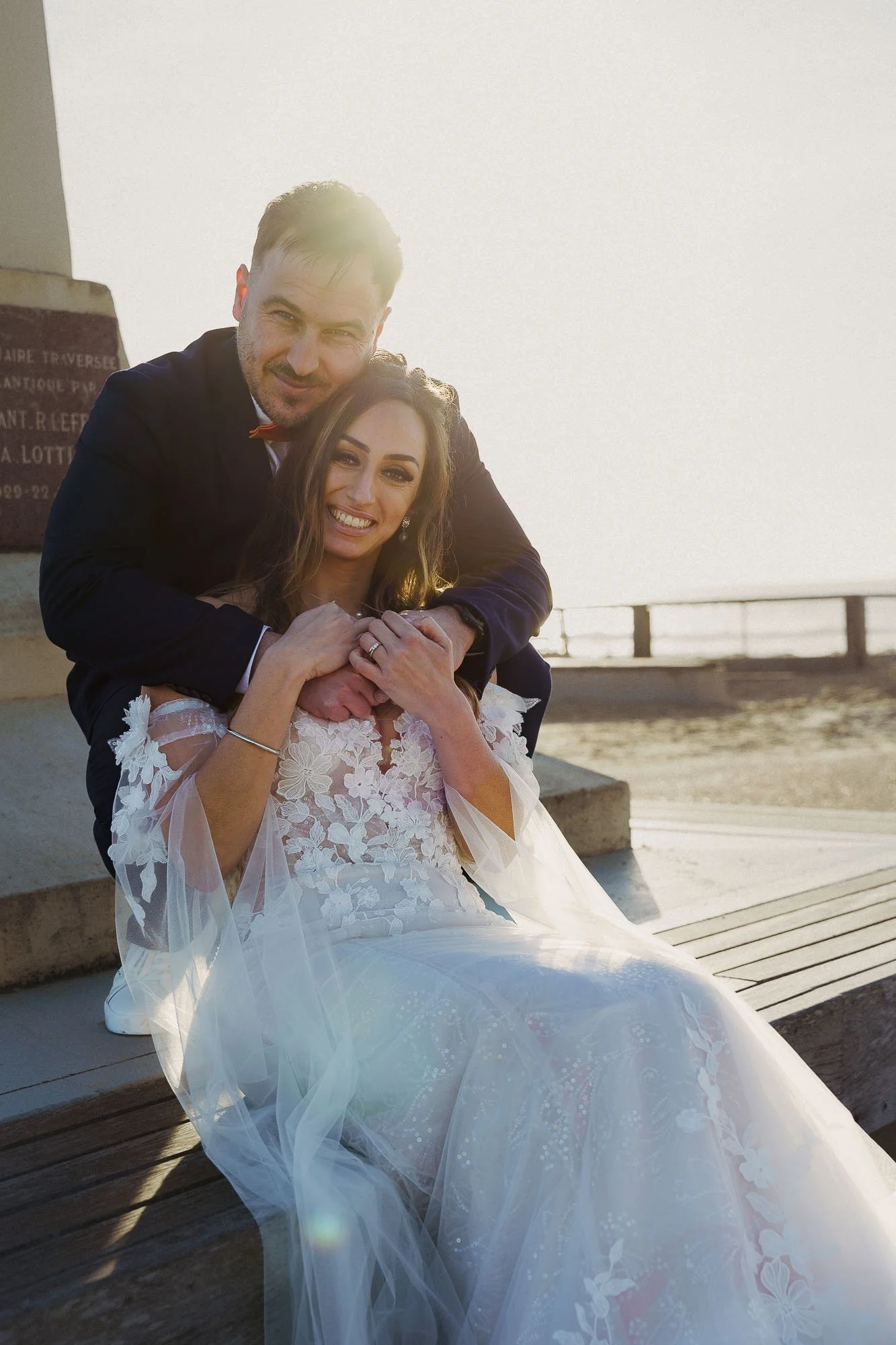 séance photo couple marié à Capbreton