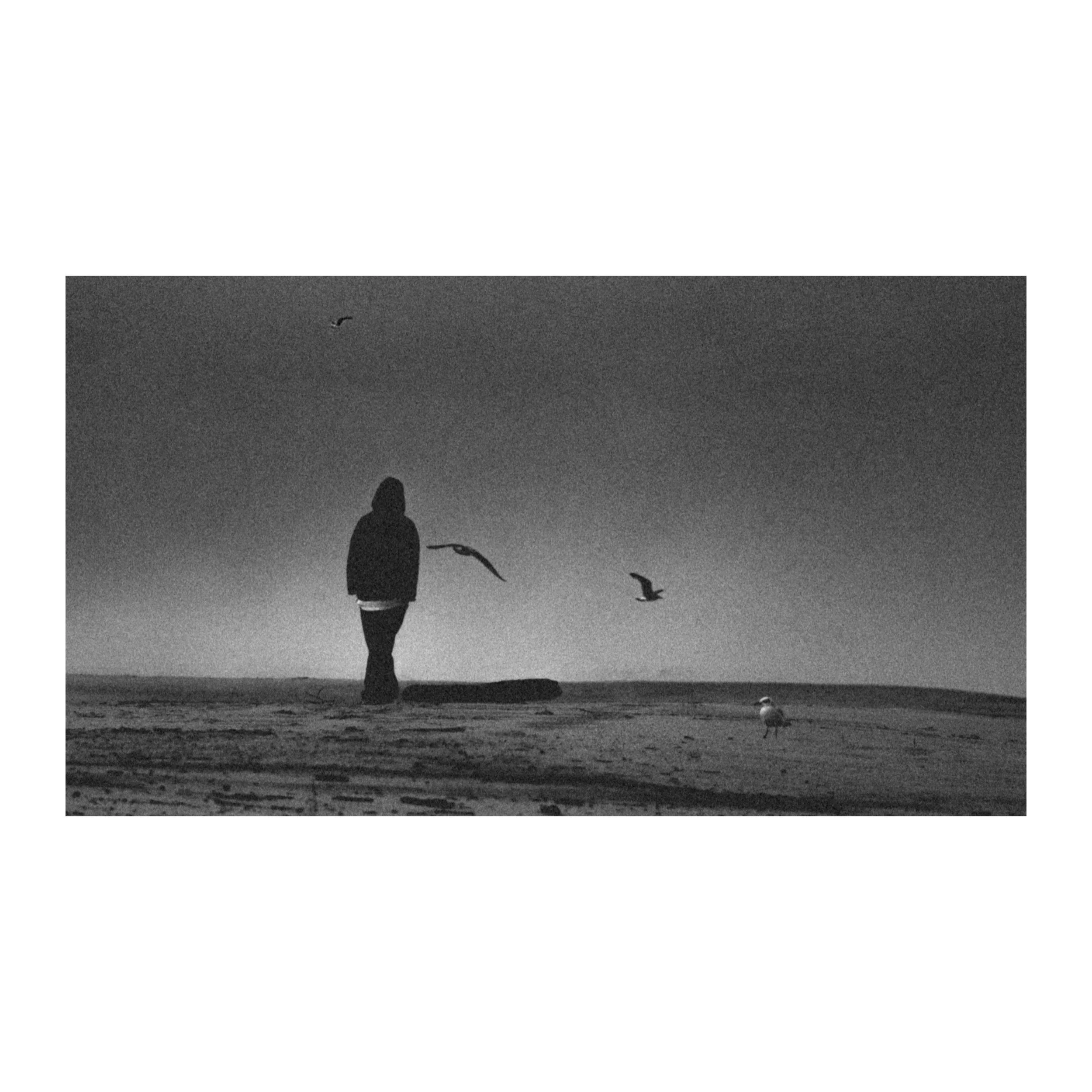 Hoodie Beach  B&W — Tirage d'art