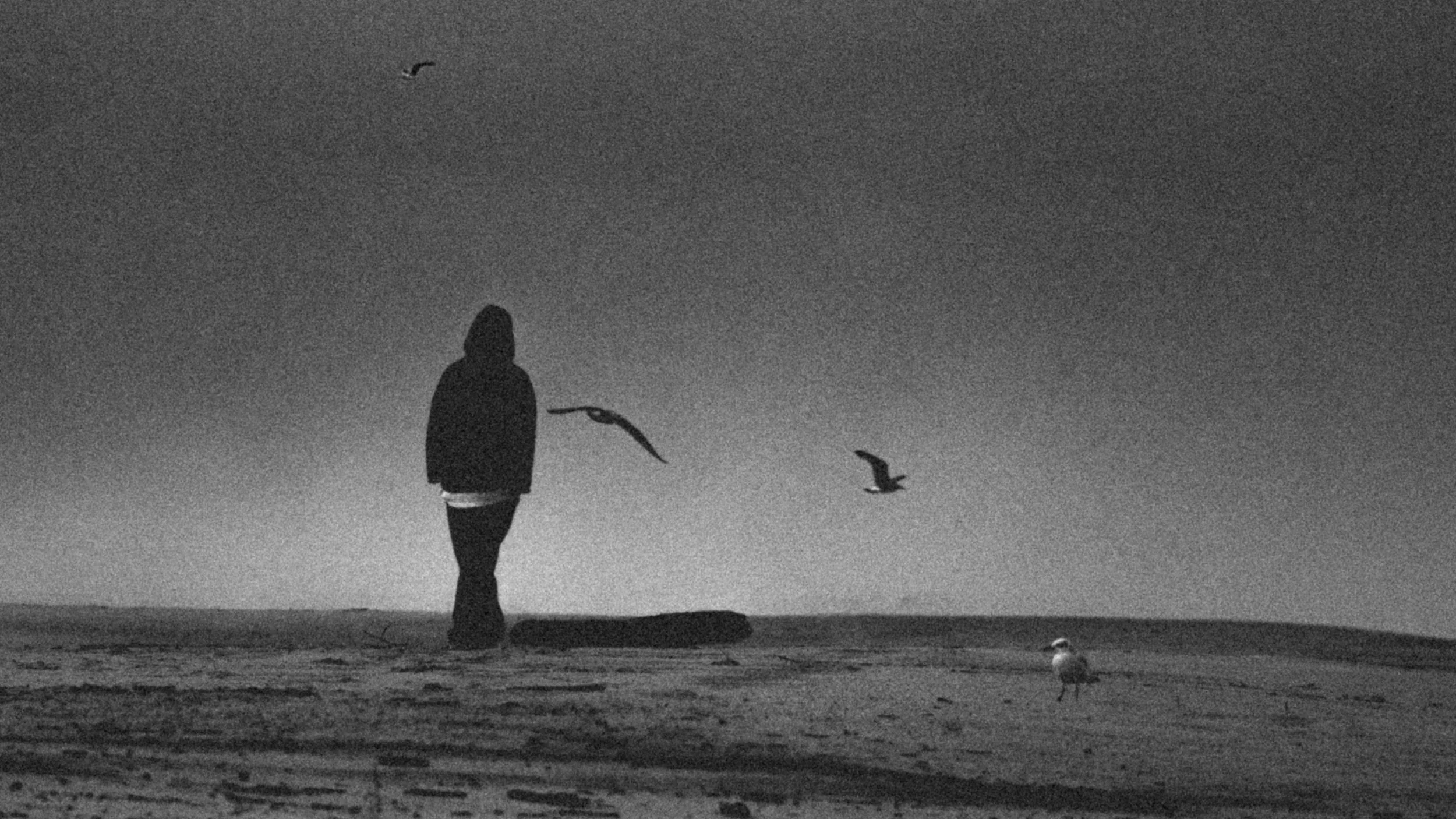 Hoodie Beach  B&W — Tirage d'art