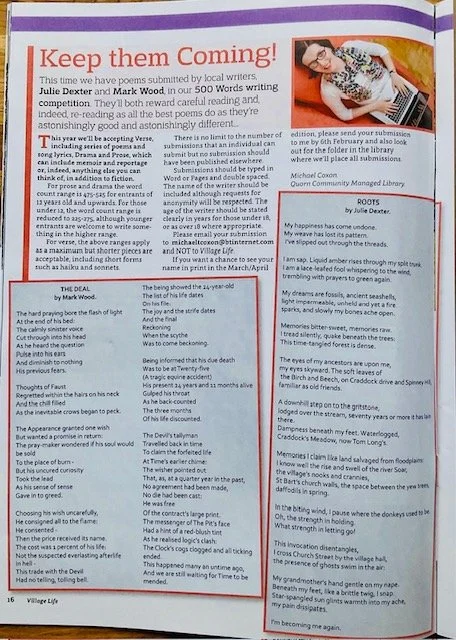 Roots, a poem published in Village Life magazine