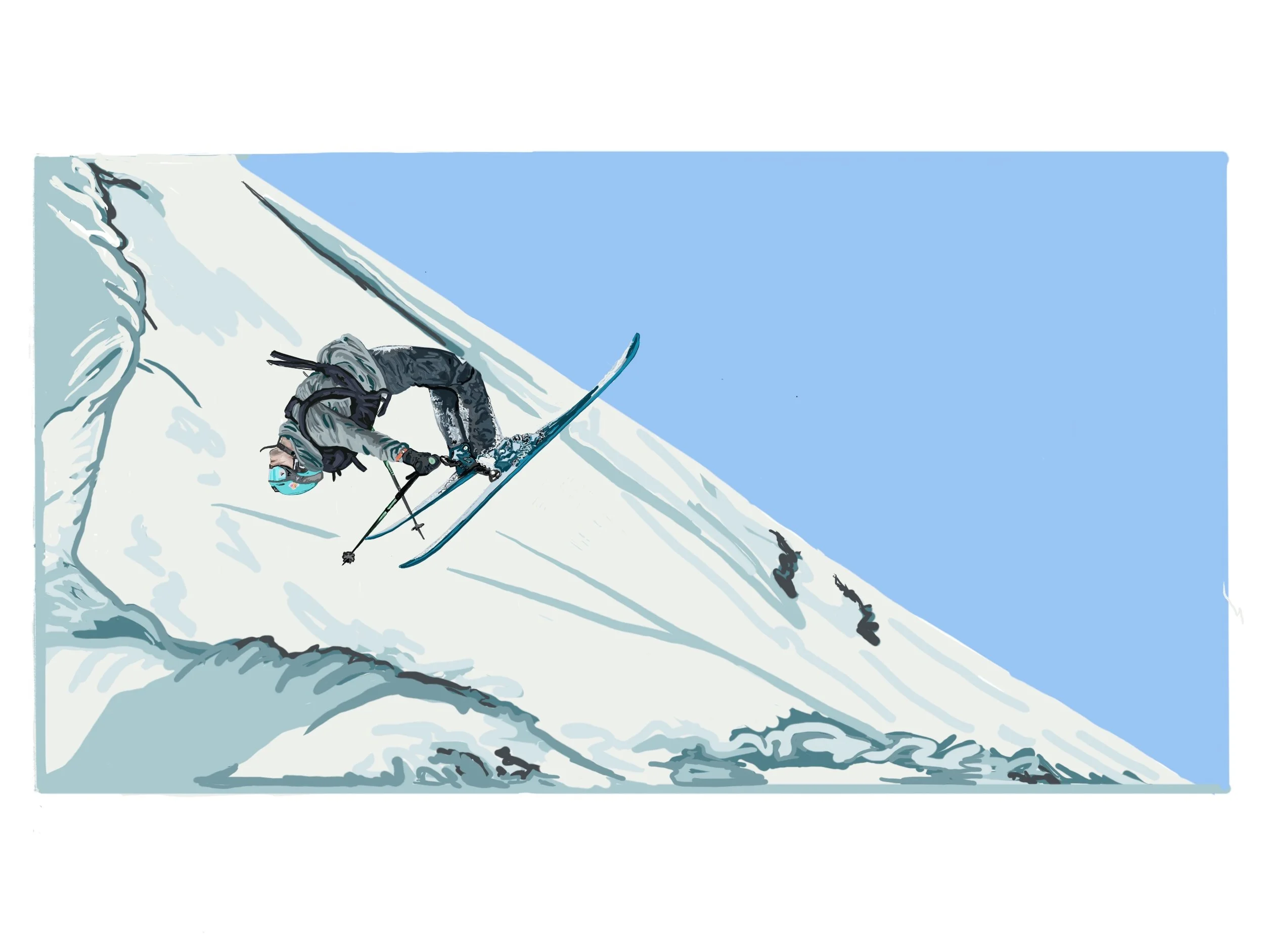 Lijntekening van sporter