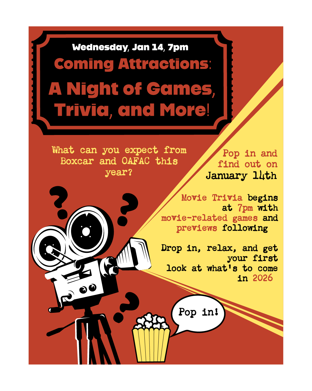 Coming Attractions: A Night of Games, Trivia, and More! 