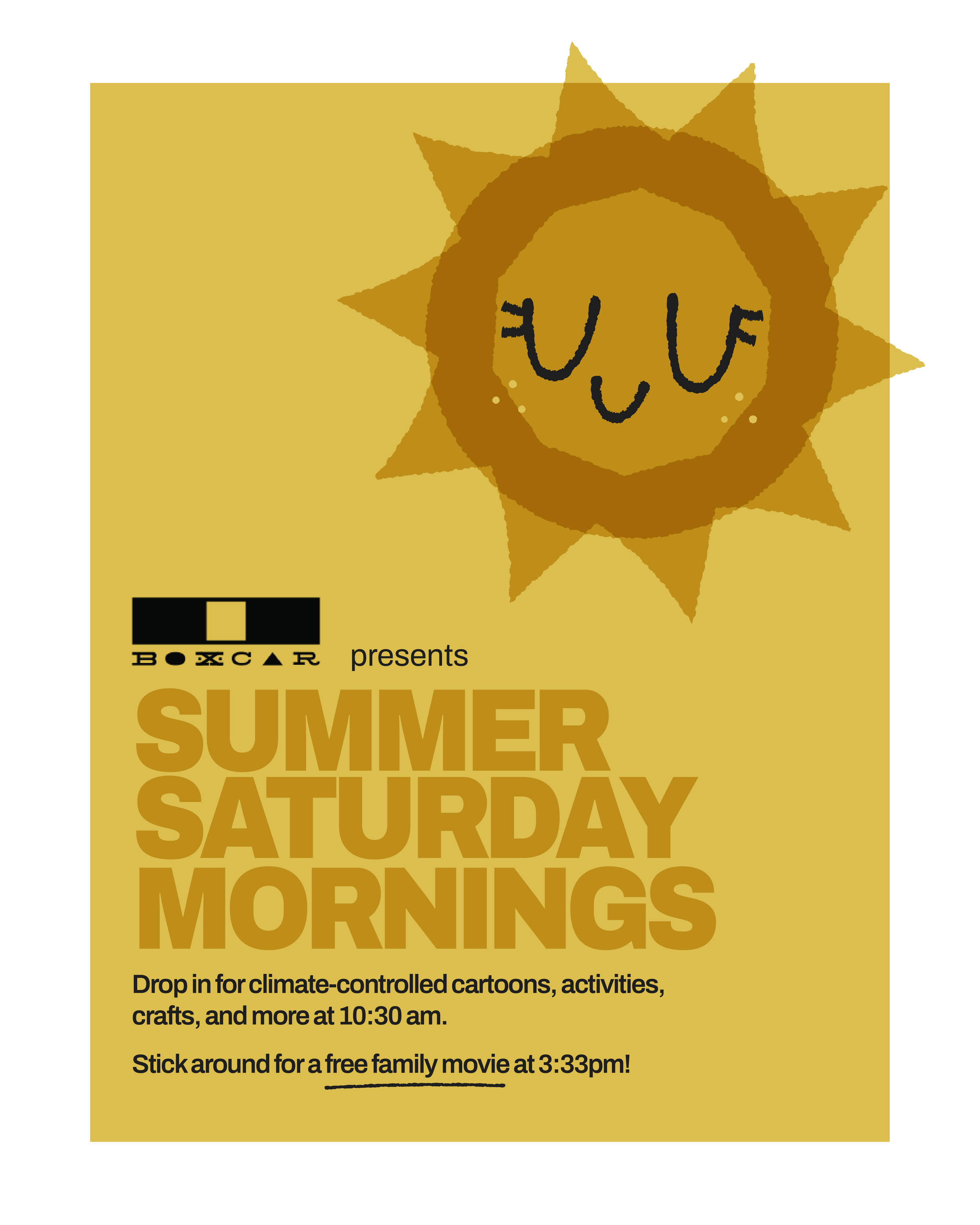 🎈BOXCAR Summer Saturday Mornings