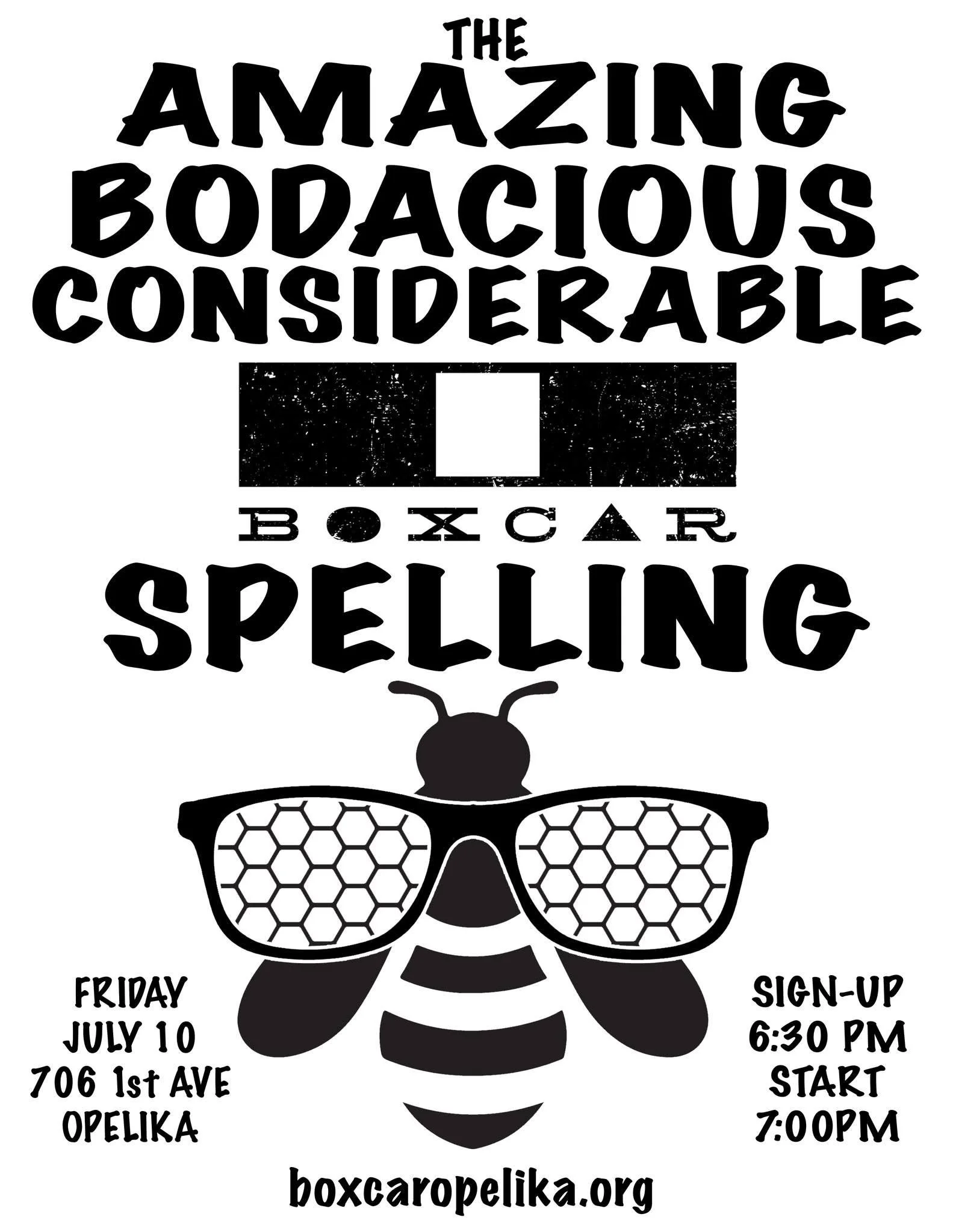 🏆🐝The Amazing Bodacious Considerable BOXCAR Spelling Bee