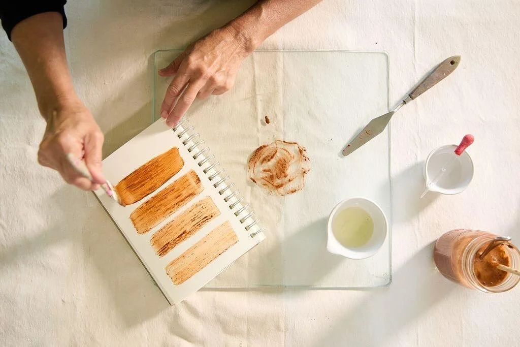 A sneak peek into my painting studio, or actually &ldquo;cookery&rdquo; from homegrown ingredients. The recipes for my mediums are inspired by the Renaissance. You can learn more about my recipes in my upcoming Monograph, published by @silvanaeditori