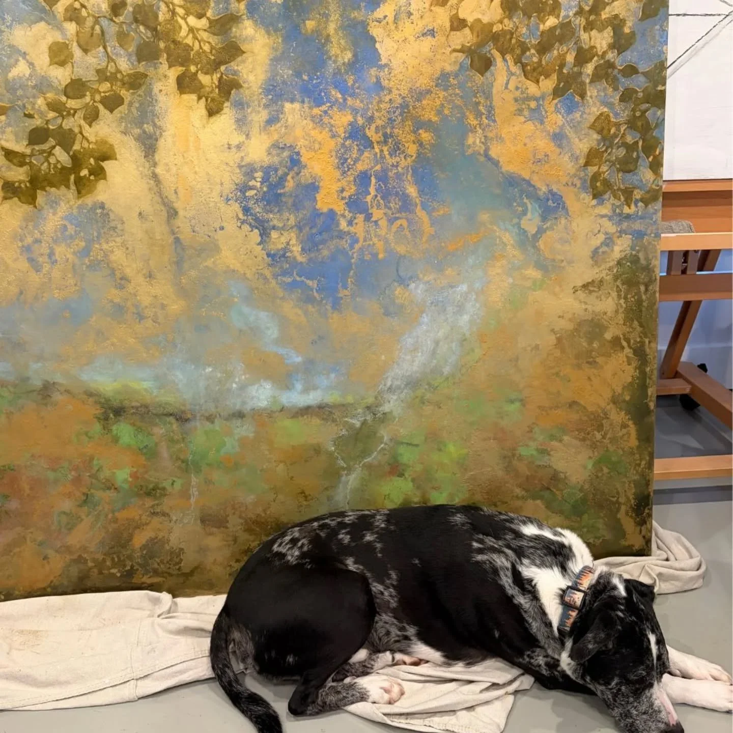 Some snaps from the studio this week, as I put the final glazes on a new work.

I love living under cool Dutch-blue skies, like those in a Bruegel painting, letting the architecture of the landscape seep into my work.In the studio, that same attent
