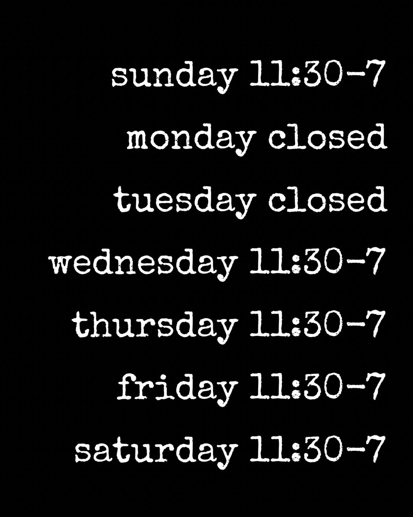 updated fall hours.🤘🏼