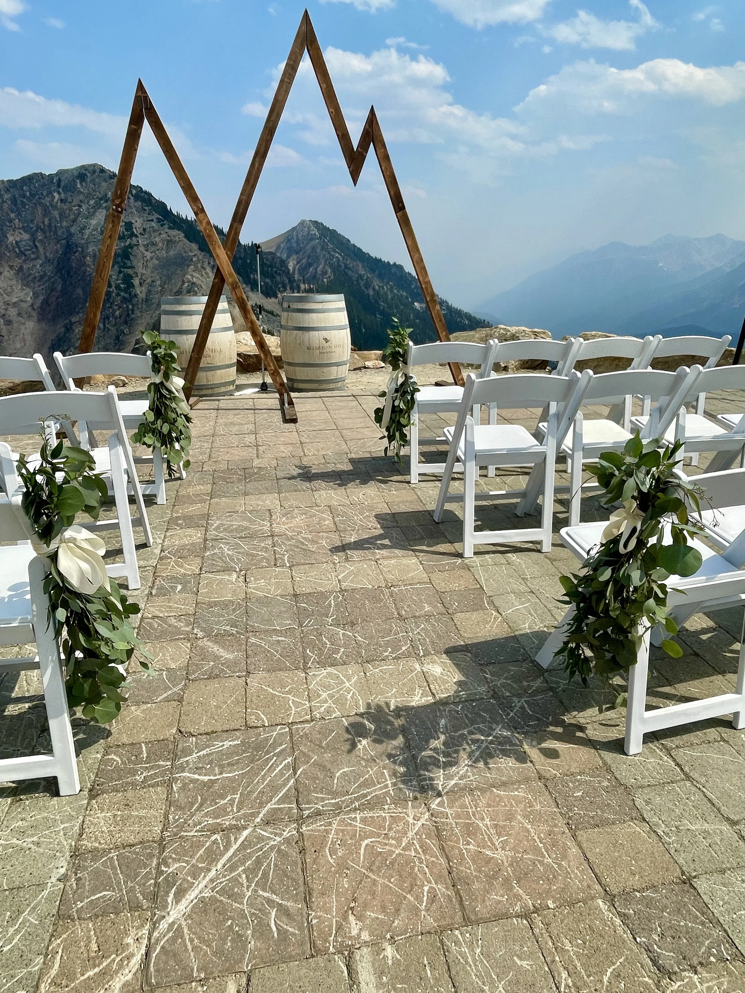 Chair Markers at Kicking Horse Mountain Resort