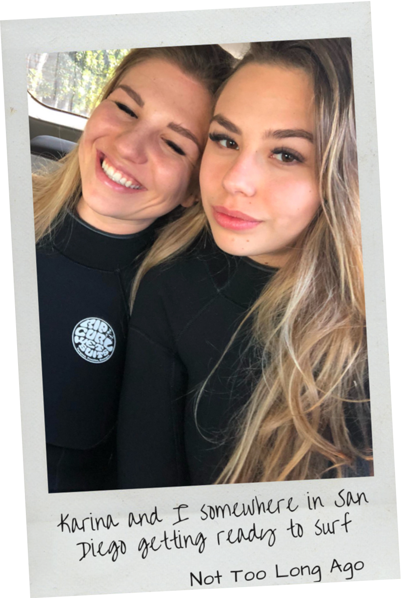 Anastasia Tara with her sister Karina
