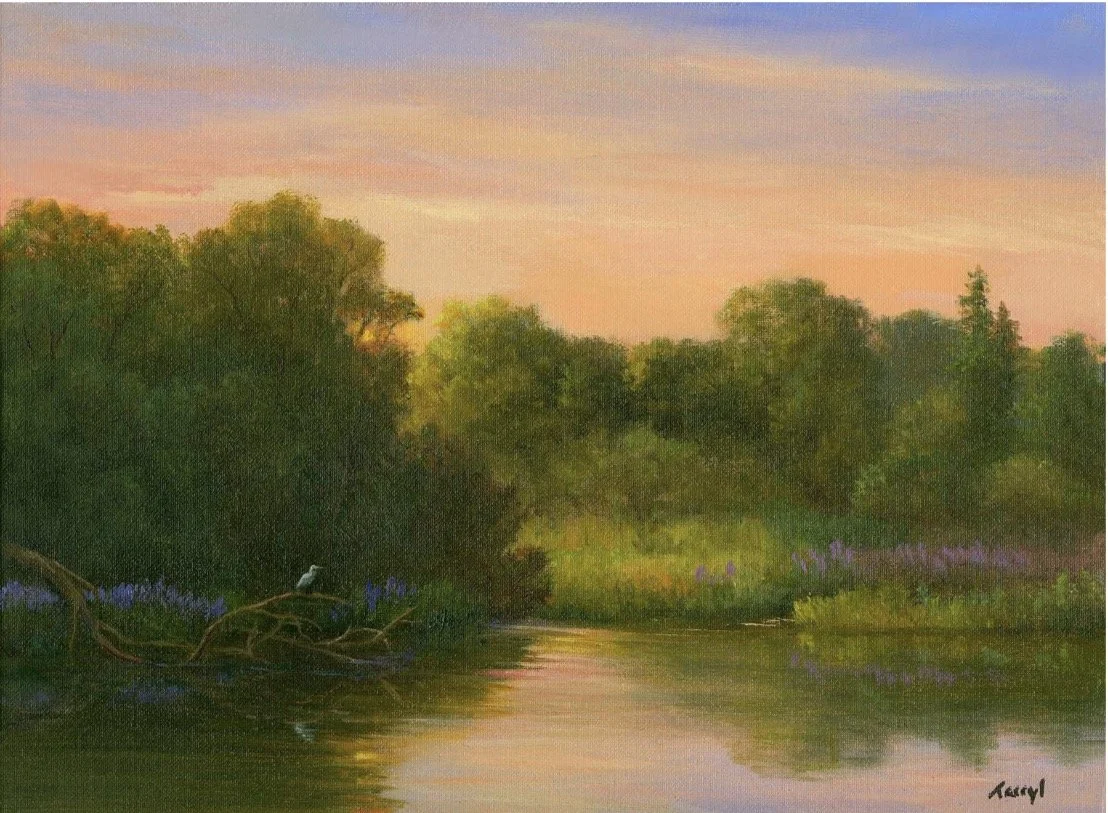 "Egret in the Shadows at Sunset" by Tarryl Gabel